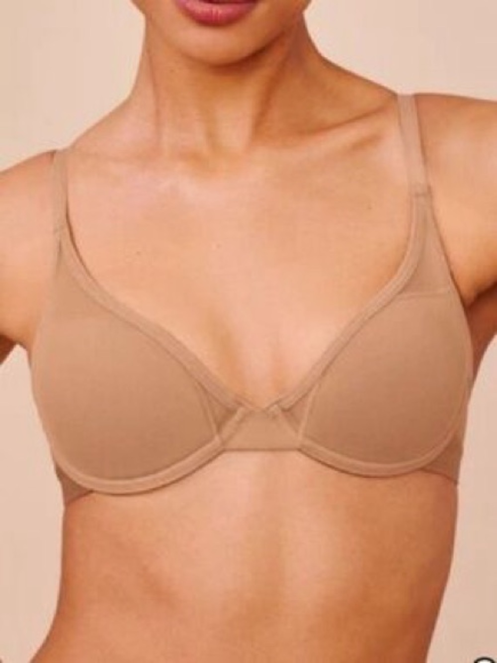 Pepper All You Bra underwire mesh nude beige small bust chest about padded